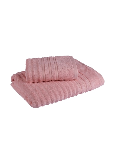 Fialka Long Twist Dalgalı Havlu 2'li Pembe 50x90