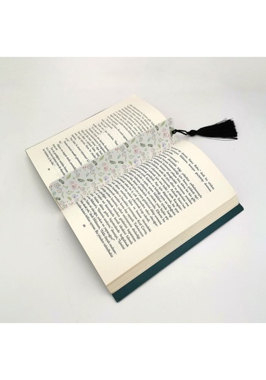 Bisikletli Desen Baskılı, Püsküllü Kitap Ayracı Bookmark,ayraç-133
