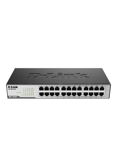 D Link 24 Port 10/100 Mbps Swıtch Metal Des 1024D Rack