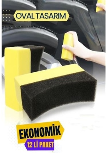 2 Adet U Tip Lastik Plastik Parlatma Süngeri 428783