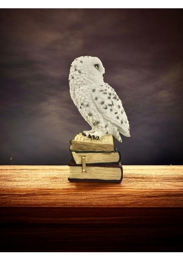 Luxxi Kitap Üstünde Kar Baykuşu Veronese - Ofis Ve Hediyelik Masaüstü Dekorotif Ürünler Ve Aksesuarl