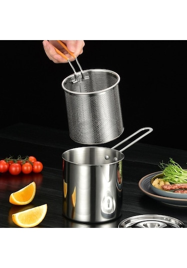 Novahub Suntek Derin Kızartma Tencere - Fırça Ve Olmadan Kullanım Gümüş