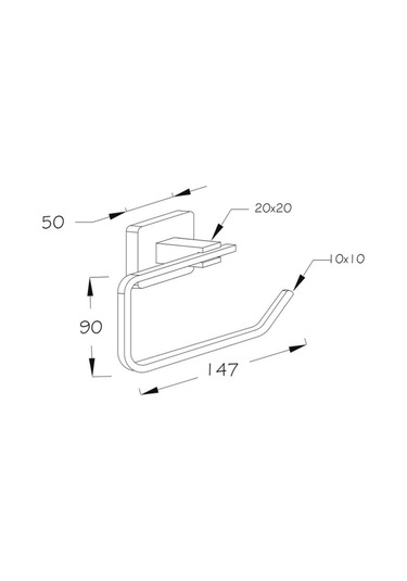 Kare Serisi Paslanmaz Mat Siyah Wc Kağıtlık Tuvalet Kağıtlığı