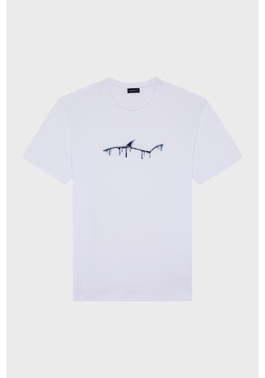 Paul & Shark Erkek T Shirt 24411052 010 Beyaz Beyaz