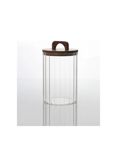 Mien Men Bor104 Ahşap Kapaklı Cam Kavanoz 2450 Cc Şeffaf