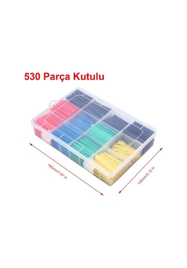 Koodmax - Isı Shrink Boru Daralan Makaron Kablo Yalıtım - 580 Adet 16 Boy