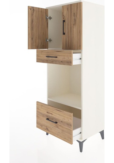 Hyperion Dolap 2 Raflı 2 Çekmeceli 2 Kapaklı 60x44x163 Aytaşı-çam Aytası