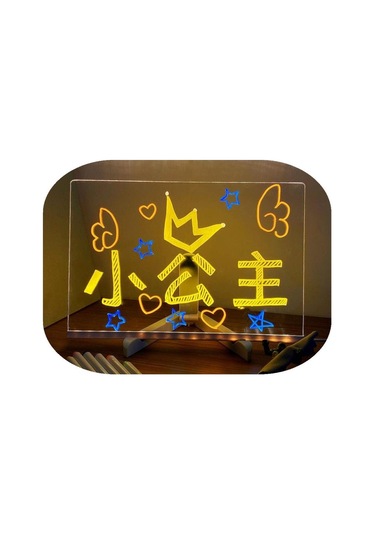 Tcherchi Şeffaf Masaüstü Silinebilir Aydınlık Akrilik Boyama Yazı Tahtası, Not Panosu 15 15cm Diğer