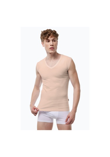 Malabadi Görünmez Atlet Erkek Ten Rengi 2 Li Paket V Yaka Iz Yapmayan Modal Kolsuz Atlet 064 Ten Rengi
