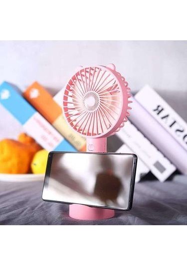 Usb Mini Taşınabilir Fan Açık Mini Yaratıcı Masaüstü Ofis Sessiz Şarj Açık Seyahat Için Taşınabilir El Fanı Pwuosj Pembe