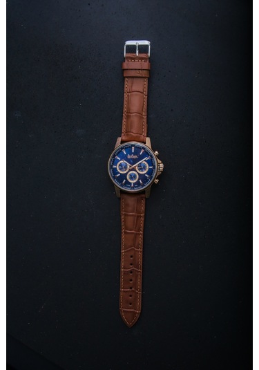 Hakiki Deri 22mm Akıllı Pimli Saat Kordonu Kahverengi - Siyah