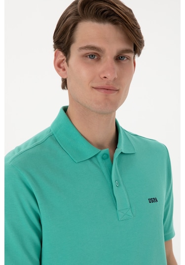 U.S. Polo Assn. Erkek Polo Yaka Mint Basic Tişört 50306007-VR090