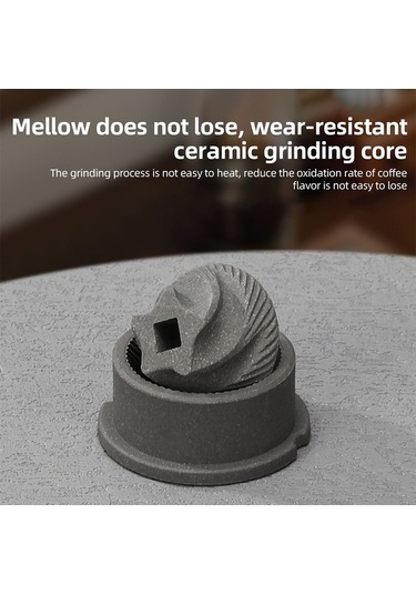 Createtech Taşınabilir Elektrikli Burr Kahve Öğütücü Type-c Şarj Paslanmaz Çelik Çekirdek Kablosuz Led Dokunmatik Ekran Otomatik Gümüş Gümüş