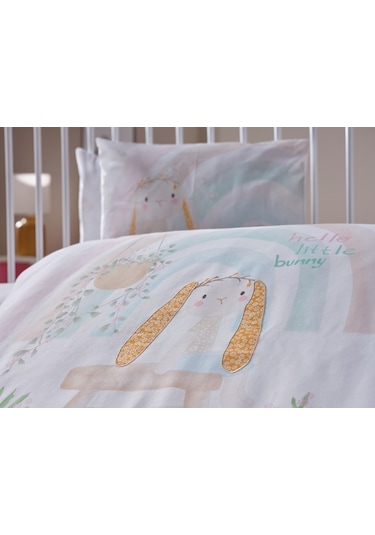 Nakışlı Bebek Nevresim Takımı Little Bunny Bebek - Sarı