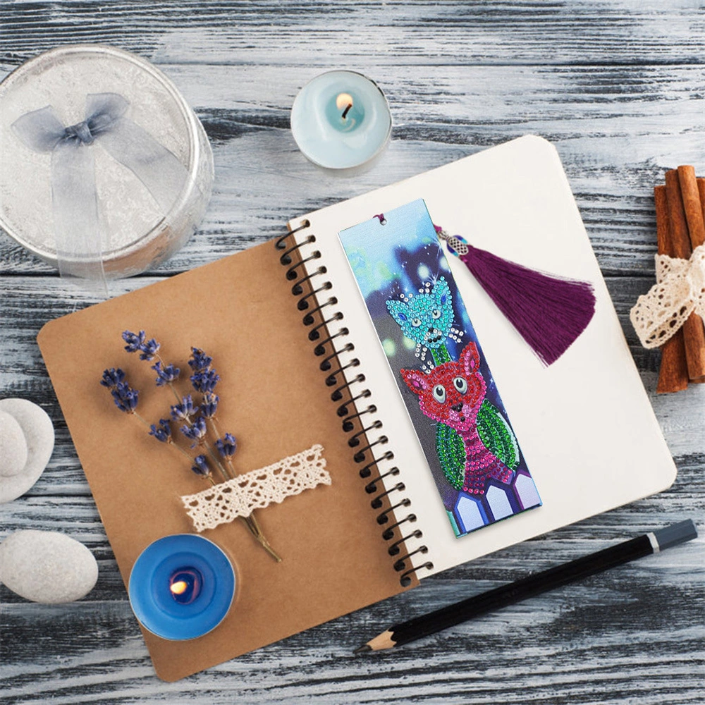 Youmex Kedi Desenli Deri Kitap İmiği - 21x6 Cm Boyutlu, Ev Yapımı Seti 40g Ağırlık