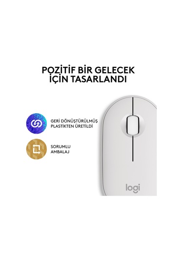 M350s Pebble 2 Bluetooth Kablosuz Sessiz Kompakt Mouse - Beyaz Diğer