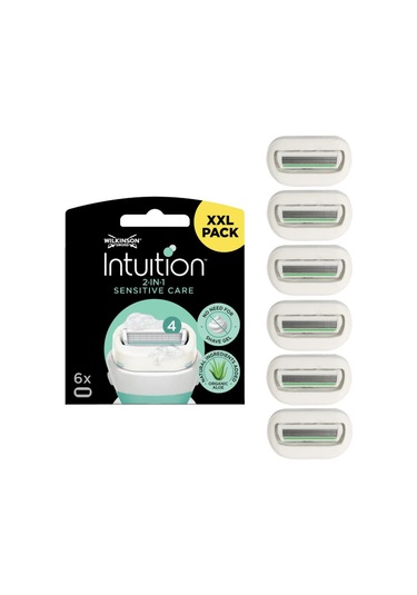 Wilkinson Sword Intuition Sensitive Care Kendinden Sabunlu Kadın Tıraş Bıçağı Kartuşu 4 Bıçaklı 6 Yedek Kartuş