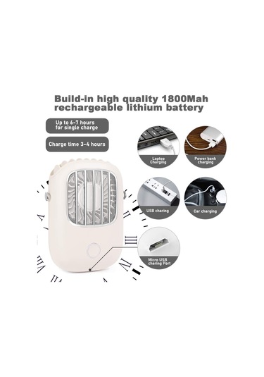 Jialan El Mini Taşınabilir Fan, Usb Şarj Edilebilir Küçük Cep