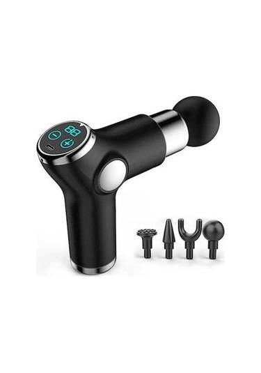 Createtech Usb Titreşimli Dinlendirici Moveevo Mini Masaj Makinesi Küçük Kas Fitness Fasya Elektrikli Darbe Aleti Siyah