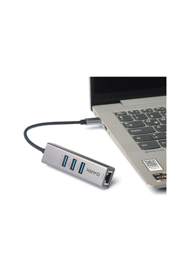 Dark Dk-ac-u31x3gl Gigabit Type-c Ethernet Ve 3xusb 3.0 Hub Çoklayıcı Adaptör