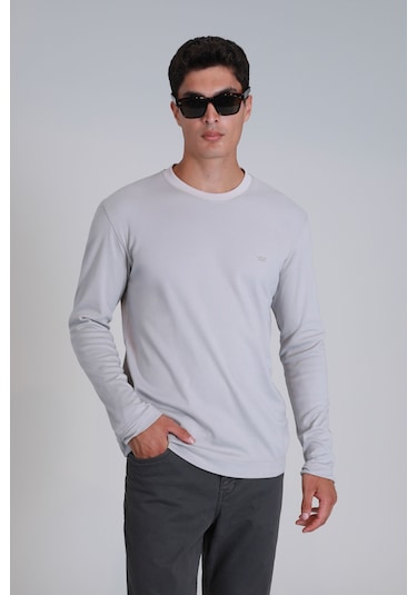 Lufian Erkek Patrıce Uzun Kol T-shirt 112020041 Taş