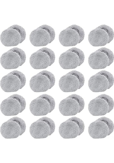 Tenfowee Pencere Temizleme Robotları İçin 40 Adet Gri Mikrofiber Temizlik Bezi - Leke Ve Iz Olmadan Etkili Temizlik Gri