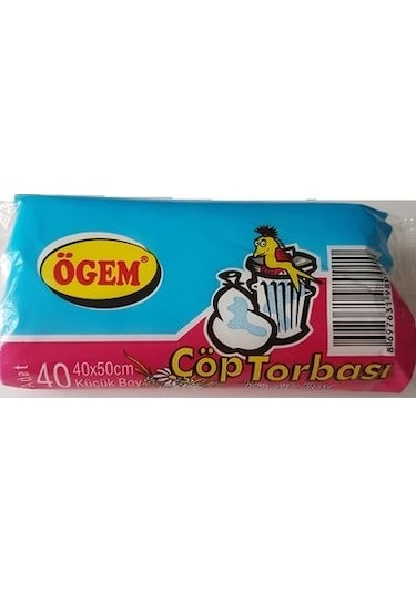 Ögem Küçük Boy Çöp Torbası 50 Adet Şeffaf 40 x 50 CM