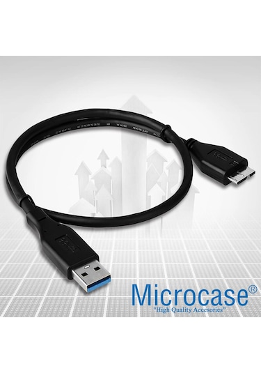 Microcase Usb 3.0 Harici Hdd Hard Disk Kablosu 30 Cm Siyah Al2612