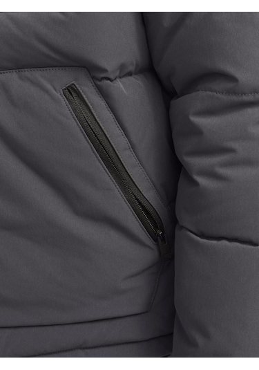 Erkek Rüzgara Dayanıklı Kapüşonlu Puffer Mont - Otto Asphalt