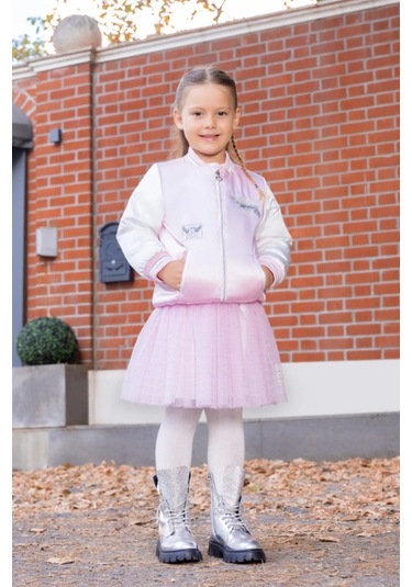 Kız Çocuk Sim Baskılı Tütü Etek Mnt25k240 Pembe