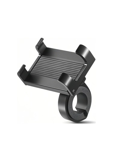 Skycity Alüminyum Bisiklet Telefon Tutucu - Jant Çapı 22.2-31.8mm, Telefon Boyutu 55-100mm, Tip C, Güçlü Sabitleme, Geçici Kullanıma Uygun Siyah