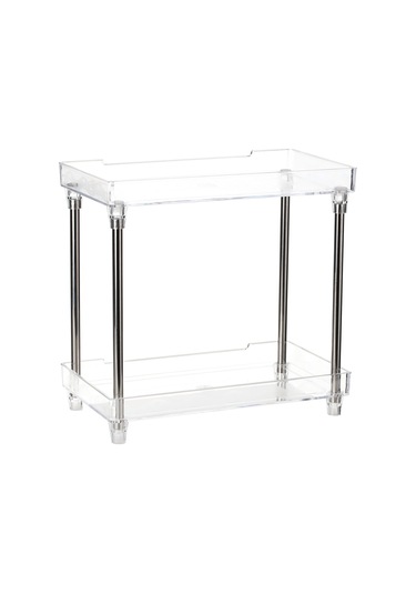 Gajeena Şeffaf Çift Katlı Banyo Ve Makyaj Organizatörü - Geniş Depolama Alanı, Pratik Tasarım Diğer