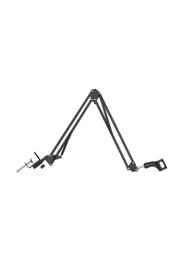 Maiyame Siyah Metal Mikrofon Standı, Tutucu Ve Montaj Kelepçesi Seti, 340g Ağırlık, 40x11.5x4.5cm Paket Boyutu