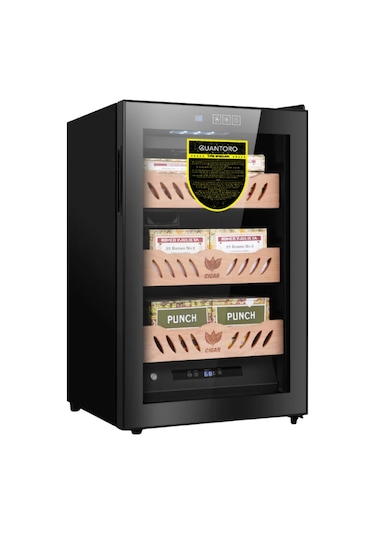 Quantoro Qcc-44 Elektronik Nemlendirme & Soğutmalı Siyah Puro Dolabı - Qtr-009