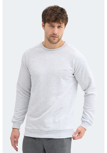 Slazenger Nadav Erkek Taş Gri Sweatshırt Taş Gri