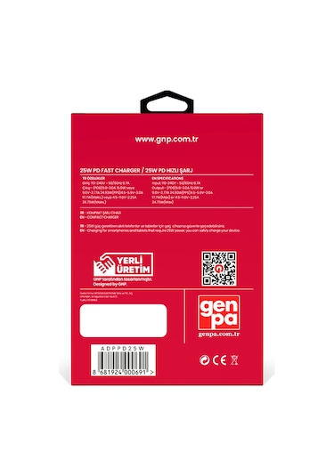 GNP 25 W PD Başlık Hızlı Şarj Adaptörü