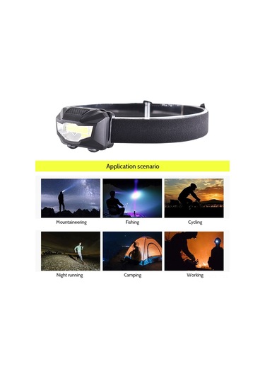 Ranyeek Kafa Feneri K04: Cob 120lm Beyaz Işık, 3 Mod Yüksek/düşük/stroboskop , Ipx4 Su Geçirmez, Ayarlanabilir Aydınlatma 3xaaa Pil Dahil Değil Siyah