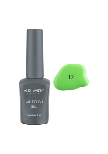 Alix Avien Uv Kalıcı Neon Yeşil Jel Oje 12 Gel Polish 12 Ml