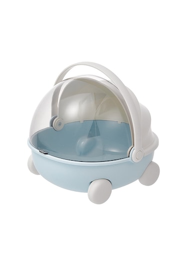 Masaüstü Aperatif Oyuncak Toz Geçirmez Saklama Kutusu-mavi