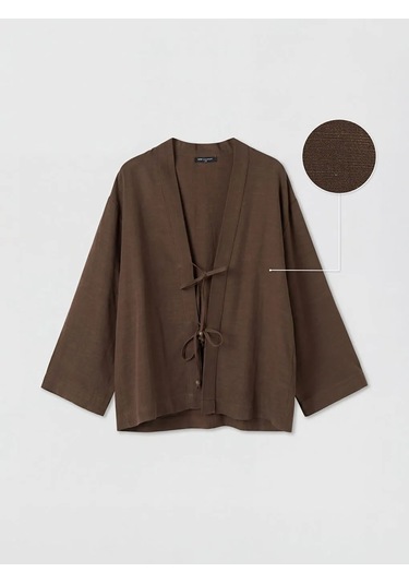 Lc Waikiki Kahverengi V Yaka Kadın Kimono