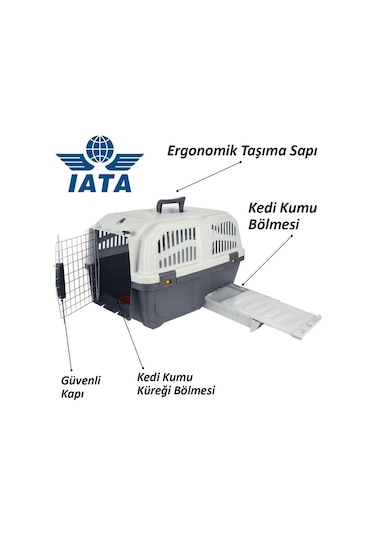 Skudo 3 Kedi Seyahat Çantası (Tuvaletli)