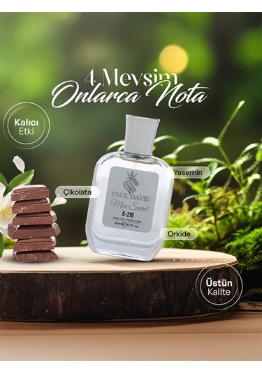 Hediyelik Set Özel Erkek Edp Parfüm Ve Siyah Deri Kartlık - E-270 Amber