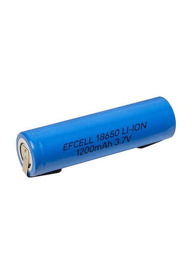 Efcell 18650 3.7 V 1200 mAh Li-Ion Başlıksız Puntalı Pil