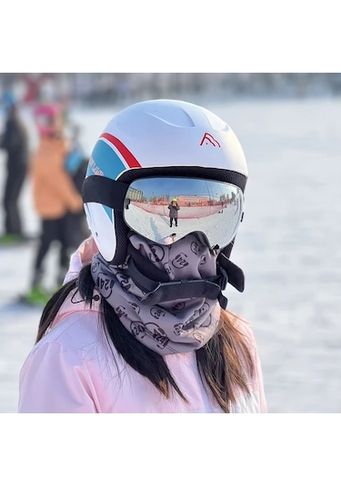 Oldfriend Poat Kayak Gözlüğü Siyah Yeşil Lens Anti Fog Kar Sporları Kışlık