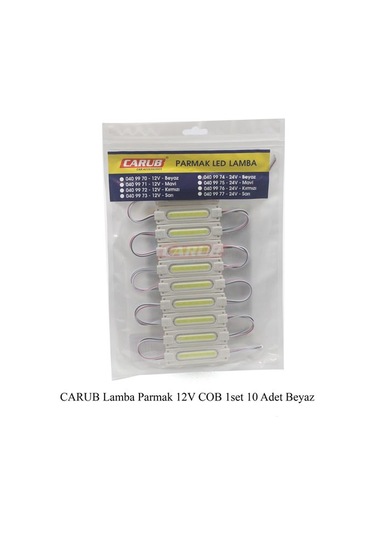 12 Volt Parmak Cob Led Lamba Beyaz - 10 Adet