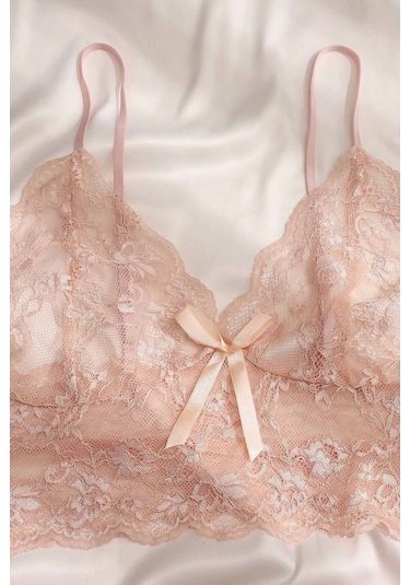 Merry See Dantel Büstiyerli Çiçekli Sütyen Şort Pijama Takımı Çok Renkli