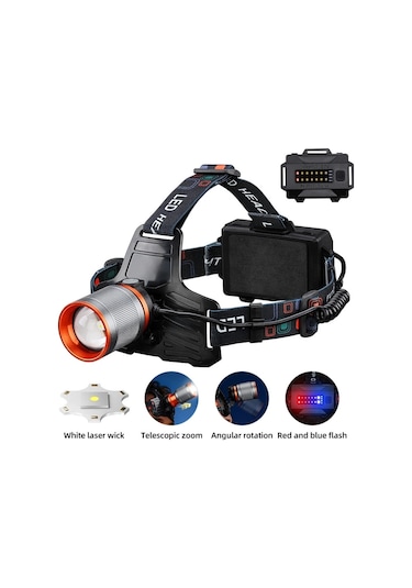 Bedotech Bd-8 13w Tg + Smd Led Alüminyum Alaşımlı Zoomlu Type-c Şarjlı Kafa Feneri Çok Renkli