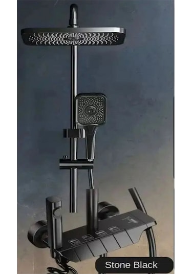 Piyano Lüks Duş Seti Sürgülü Krom