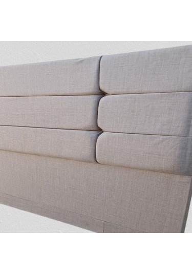 Başlık Dk Çift Kişilik 160'lık Model Dilimli Kareli Sütlü Kahve Keten Kumaş Elyapm