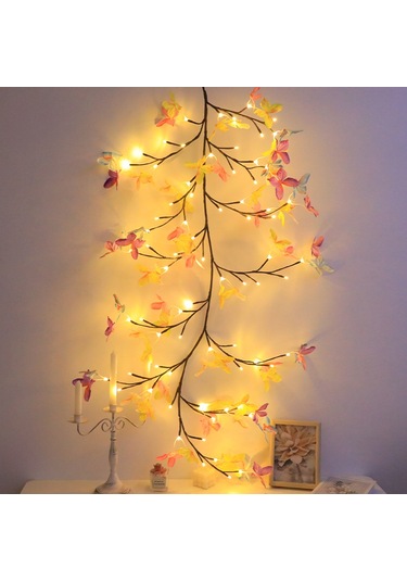 1.8m 96-led Renkli Kelebek Asma Dize Işıklar, 8 Mod Uzaktan Kumandalı Usb İç Mekan Dekoratif Işıklar